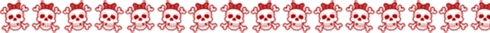 divider made of red skull and crossbones